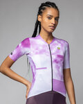 ALÉ Cyklistický dres s krátkym rukávom - ATMOSFERA PR-E - biela/ružová