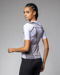 ALÉ Cyklistický dres s krátkym rukávom - SPRINTER R-EV1 - biela/fialová/šedá
