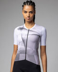 ALÉ Cyklistický dres s krátkym rukávom - SPRINTER R-EV1 - biela/fialová/šedá