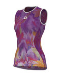 ALÉ Cyklistické tričko bez rukávov - LILIUM INTIMO - fialová/červená/oranžová