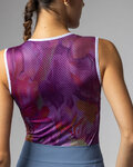 ALÉ Cyklistické tričko bez rukávov - LILIUM INTIMO - fialová/červená/oranžová