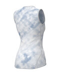 ALÉ Cyklistické tričko bez rukávov - ATMOSFERA INTIMO - biela/svetlo modrá