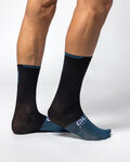 ALÉ Cyklistické ponožky klasické - SLIDE - čierna/modrá