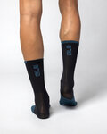 ALÉ Cyklistické ponožky klasické - SLIDE - čierna/modrá