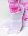 ALÉ Cyklistické ponožky klasické - TYPHOON - ružová/biela