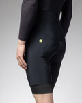 ALÉ Cyklistické nohavice krátke s trakmi - PRAGMA WINTER 2.0 - čierna