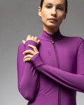 ALÉ Cyklistický dres s dlhým rukávom zimný - PRAGMA FONDO 3.0 LADY - fialová