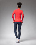 ALÉ Cyklistický dres s dlhým rukávom zimný - PRAGMA FONDO 3.0 LADY - červená