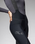 ALÉ Cyklistické nohavice dlhé s trakmi - PRAGMA WINTER - čierna