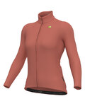 ALÉ Cyklistický dres s dlhým rukávom zimný - R-EV1 WARM RACE 2.0 LADY - ružová
