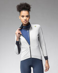 ALÉ Cyklistická vetruodolná bunda - KLIMATIK K-DOUBLE - biela