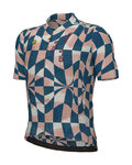 ALÉ Cyklistický dres s krátkym rukávom - PR-E MULTIVERSO 2.0 - biela/modrá/ružová