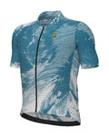 ALÉ Cyklistický dres s krátkym rukávom - FAN PR-E - modrá/biela