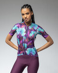 ALÉ Cyklistický dres s krátkym rukávom - JARDIN 2.0 PR-E - fialová/modrá