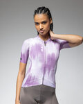 ALÉ Cyklistický dres s krátkym rukávom - PR-E ARGON - fialová/biela