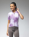 ALÉ Cyklistický dres s krátkym rukávom - PR-E ARGON - fialová/biela