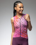ALÉ Cyklistický dres bez rukávov - PRAGMA SURFACE PR-E - ružová/červená