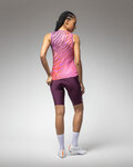ALÉ Cyklistický dres bez rukávov - PRAGMA SURFACE PR-E - ružová/červená