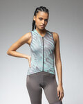 ALÉ Cyklistický dres bez rukávov - PRAGMA SURFACE PR-E - svetlo zelená/hnedá