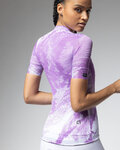 ALÉ Cyklistický dres s krátkym rukávom - PR-E FAN - biela/fialová