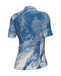 ALÉ Cyklistický dres s krátkym rukávom - PR-E FAN - modrá/biela