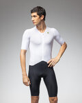 ALÉ Cyklistická kombinéza - TRIATHLON EAGLE TRI - biela/čierna