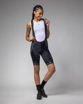 ALÉ Cyklistické nohavice krátke s trakmi - STRADA 2.0 PR-E - čierna