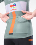 GOBIK Cyklistický dres s krátkym rukávom - ODYSSEY NETCOMPANY INEOS 26 - zelená/oranžová