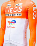 GOBIK Cyklistický dres s dlhým rukávom letný - HYDER INEOS GRENADIERS 26 - biela/oranžová