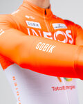 GOBIK Cyklistický dres s dlhým rukávom letný - HYDER INEOS GRENADIERS 26 - biela/oranžová