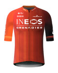 GOBIK Cyklistický dres s krátkym rukávom - REACTIVE INEOS GRENADIERS 2024 - červená/oranžová