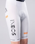 GOBIK Cyklistické nohavice krátke s trakmi - LANCER NETCOMPANY INEOS DIAMOND 26 - biela