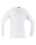 GORE Cyklistické tričko s dlhým rukávom - BASE LAYER - biela