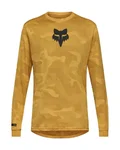 FOX Cyklistický dres s dlhým rukávom letný - RENGER TRUDRI LS - žltá
