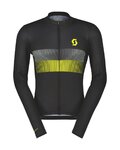 SCOTT Cyklistický dres s dlhým rukávom letný - TEAM 10 - čierna/žltá