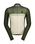SCOTT Cyklistický dres s dlhým rukávom letný - RC TEAM - zelená/biela