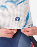 CASTELLI Cyklistické tielko - PRO MESH QUICK STEP 2025 - biela/modrá