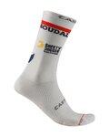 CASTELLI Cyklistické ponožky klasické - ROSSO CORSA PRO 18 SOUDAL QUICK-STEP 2026 - biela