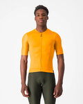 CASTELLI Cyklistický dres s krátkym rukávom - ESPRESSO - oranžová