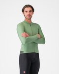 CASTELLI Cyklistický dres s dlhým rukávom zimný - ESPRESSO THERMAL - svetlo zelená