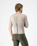 CASTELLI Cyklistický dres s krátkym rukávom - DRITTONE LOGO - béžová