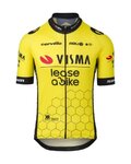 AGU Cyklistický dres s krátkym rukávom - REPLICA VISMA | LEASE A BIKE 2024 - žltá/čierna