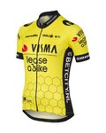 AGU Cyklistický dres s krátkym rukávom - REPLICA VISMA | LEASE A BIKE W 2024 - žltá/čierna