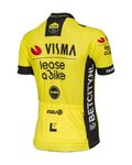 AGU Cyklistický dres s krátkym rukávom - REPLICA VISMA | LEASE A BIKE W 2024 - žltá/čierna