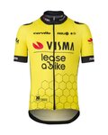 AGU Cyklistický dres s krátkym rukávom - REPLICA VISMA | LEASE A BIKE K 2024 - žltá/čierna