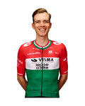 RAPIDGEAR Cyklistický dres s krátkym rukávom - REPLICA VISMA HUNGARIAN CHAMP 2025 - červená/biela/zelená