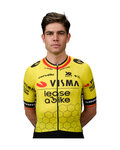 RAPIDGEAR Cyklistický dres s krátkym rukávom - TEAM VISMA BELGIUM CHAMPION 2025 - žltá