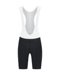 RAPIDGEAR Cyklistické nohavice krátke s trakmi - REPLICA VISMA 2026 - čierna/biela