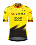 RAPIDGEAR Cyklistický dres s krátkym rukávom - REPLICA VISMA 2026 FORMER BELGIAN CHAMPION - žltá/čierna