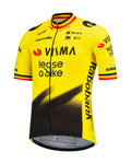 RAPIDGEAR Cyklistický dres s krátkym rukávom - REPLICA VISMA 2026 FORMER BELGIAN CHAMPION - žltá/čierna